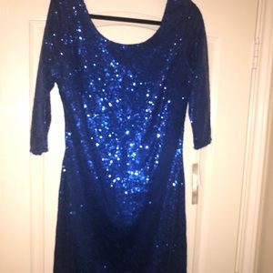 My Michelle blue sequin dress